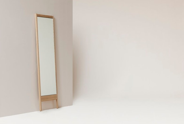 Form & Refine A Line Mirror White Oiled Oak